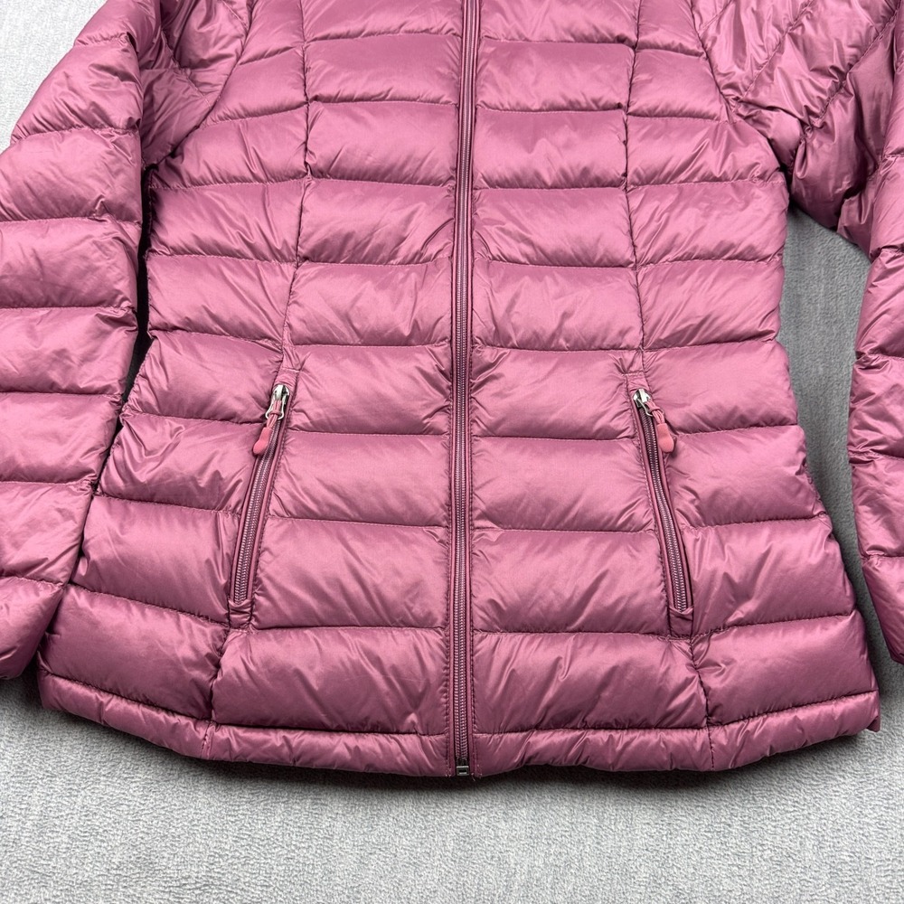 Charter Club Puffer Jacket Womens XS Pink Hooded Full Zip Packable Down Outdoor - Picture 2 of 11